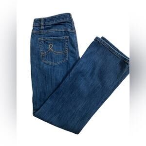 LOFT Blue Straight Leg Jeans with Classic Stitching  Size 6